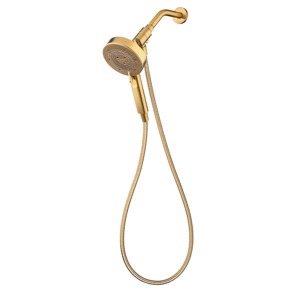 Brondell Nebia Yuba 5-Setting Water Saving Handshower with HaloNetic Dual Docking System, Matte Gold NE80-HSHNBB-MG - main